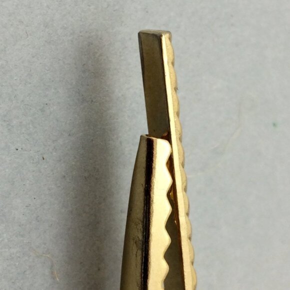 Vintage Tie Bar Clip Initial Letter E Signed Swank Gold Tone Long - Picture 13 of 15
